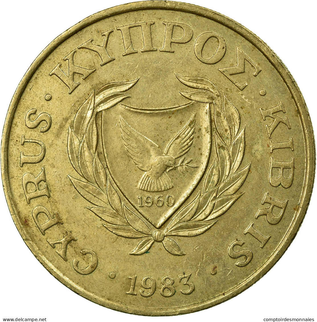 Monnaie, Chypre, 20 Cents, 1983, TTB, Nickel-brass, KM:57.1 - Cyprus