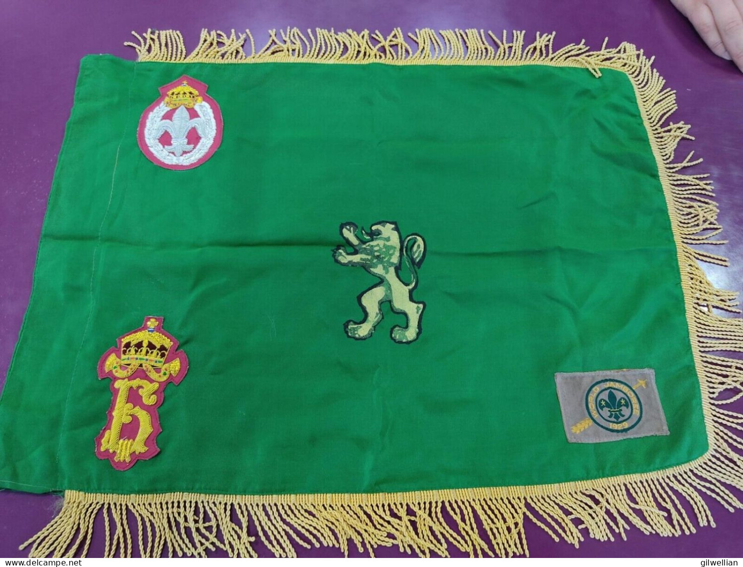 Vintage Boy Scout Bulgaria World Jamboree 1929 Flag / Patch / Boris III Monogram Badge - Altri & Non Classificati