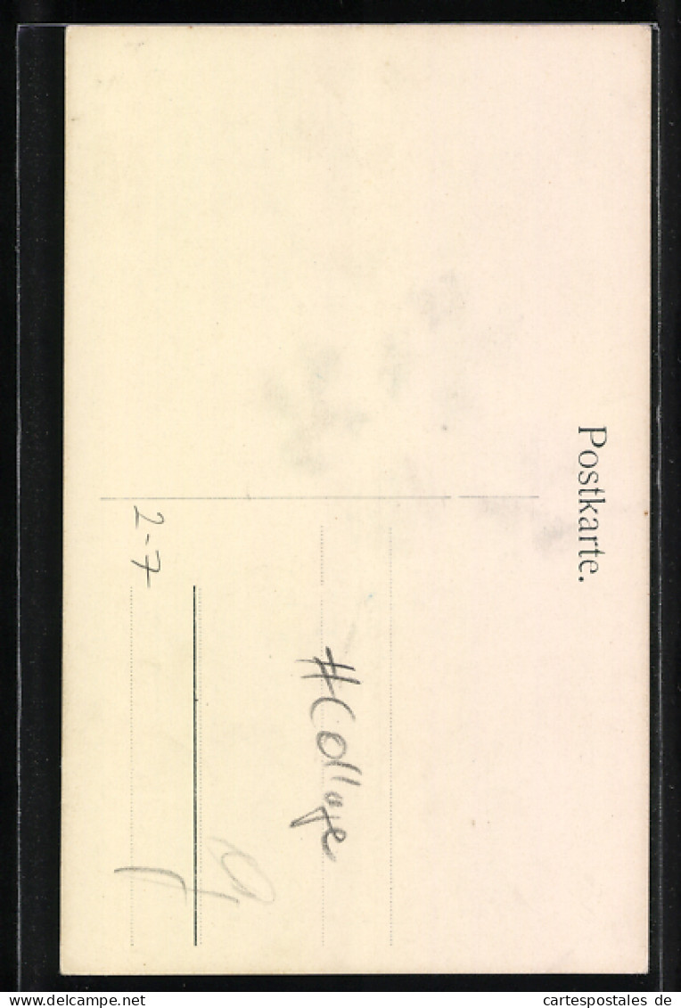 AK Glücksklee-Strauss, Briefmarkencollage  - Stamps (pictures)