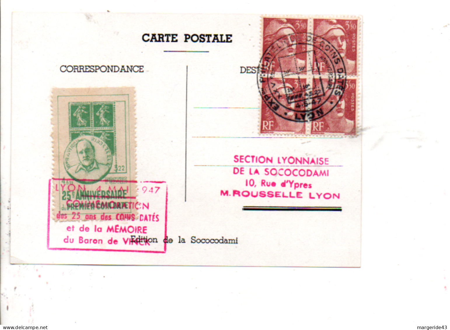 EXPO 25 ANS DU PREMIER COIN DATE - Commemorative Postmarks