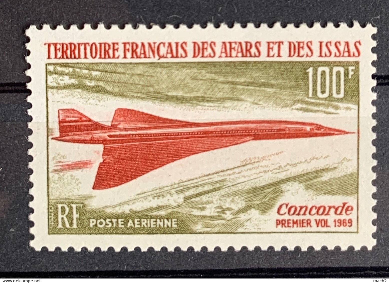 AFARS ET ISSAS - 1969 - CONCORDE POSTE AERIENNE YVERT N°60 ** MNH - COTE = 36 EUR. - Concorde