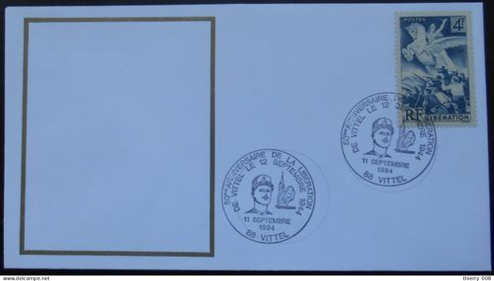 V63 Cachet Temporaire Vittel 88 Vosges Anniversaire De La Libération 11 Septembre 1994 - Commemorative Postmarks