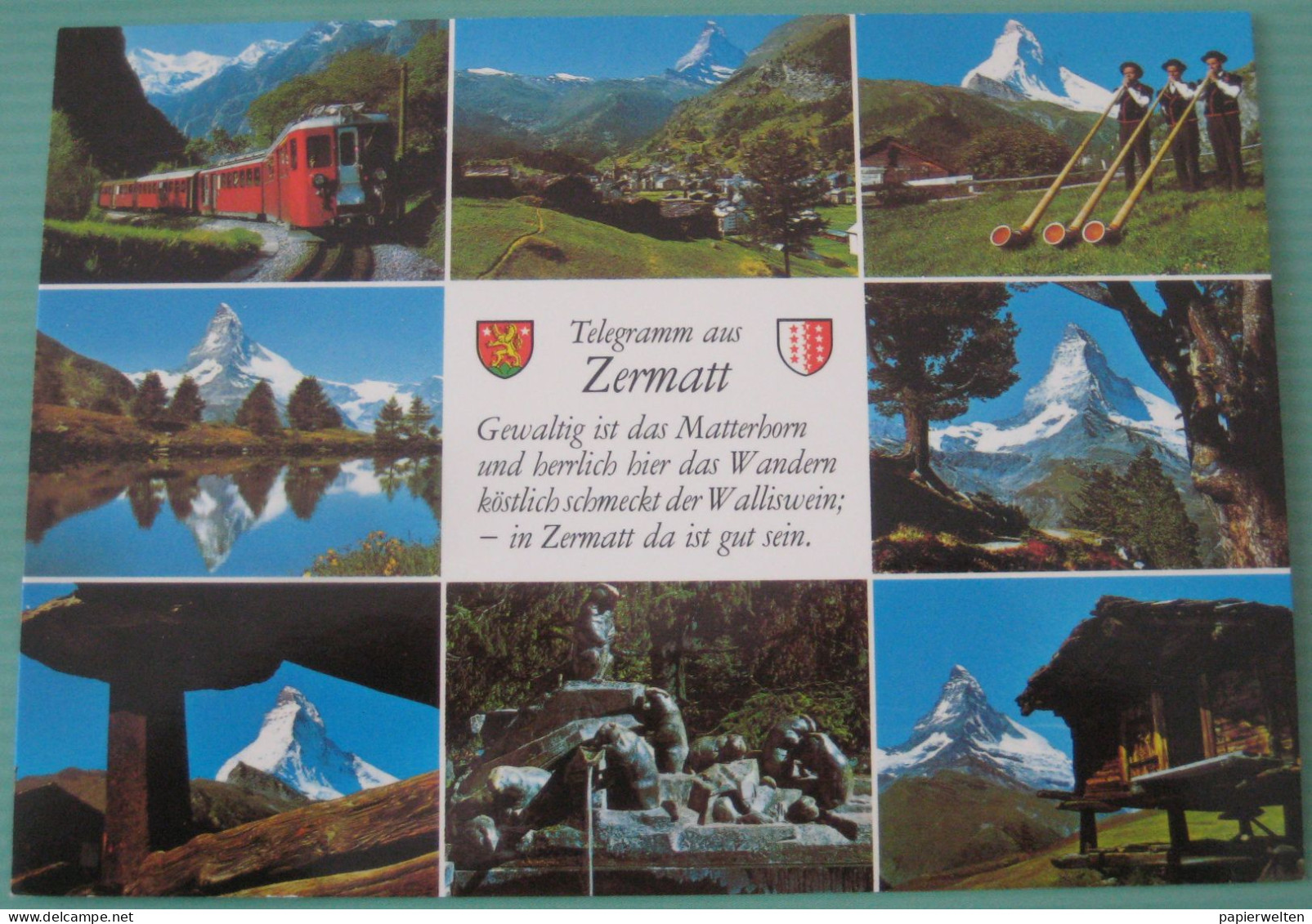 Zermatt (VS) -  Mehrbildkarte "Telegramm Aus Zermatt" - Zermatt