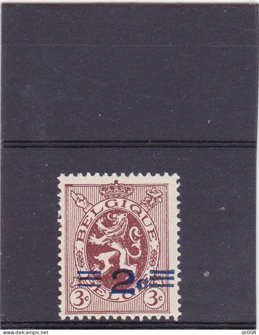 1931-COB 315-Cu1 2c Verschoven Opdruk-Surcharge Déplacée- MNH - 1931-1960