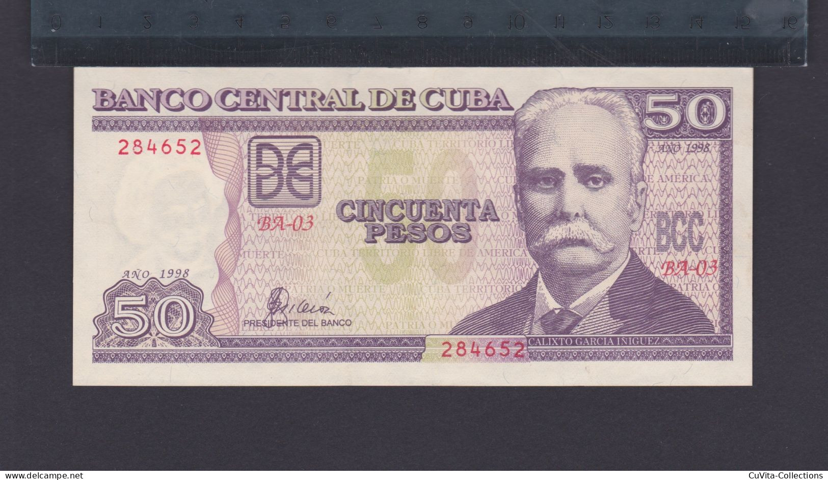 CUBA 50 PESOS 1998 EBC+/AU (Año Muy Dificil De Encontrar EN ESTAS CONDICIONES) - Kuba