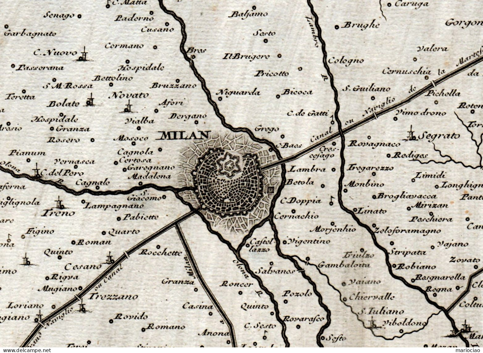 ST-IT MILANO E Dintorni 1720 Die Gegend Um Die Stadt Meyland - Nicholas De Fer - Estampas & Grabados