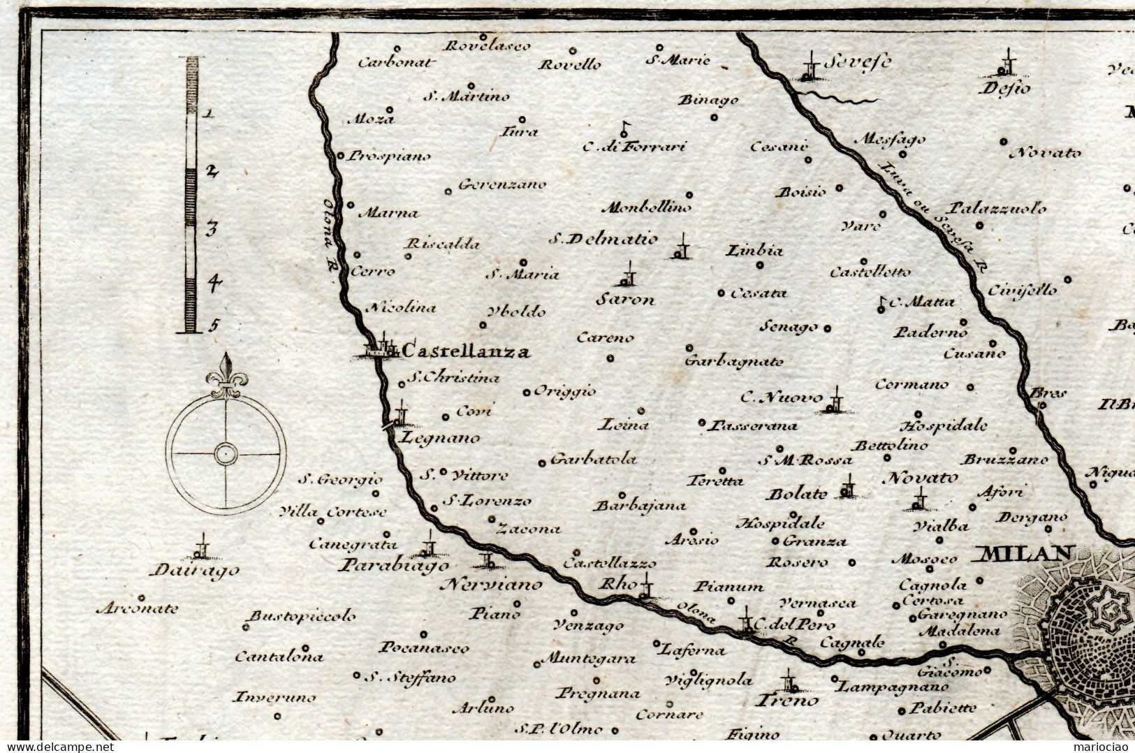 ST-IT MILANO E Dintorni 1720 Die Gegend Um Die Stadt Meyland - Nicholas De Fer - Estampas & Grabados