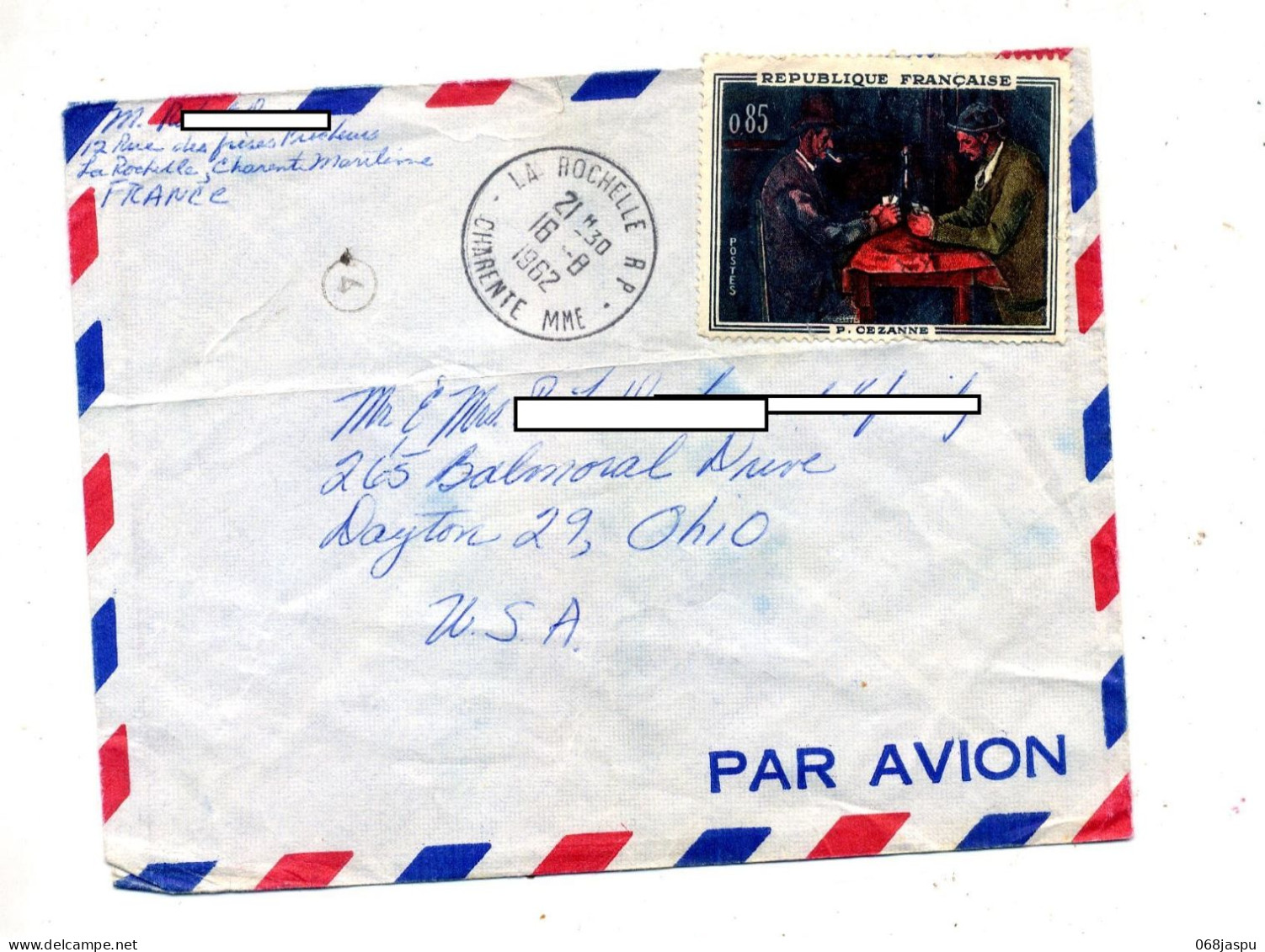 Lettre La Rochelle Sur Cezanne - Manual Postmarks