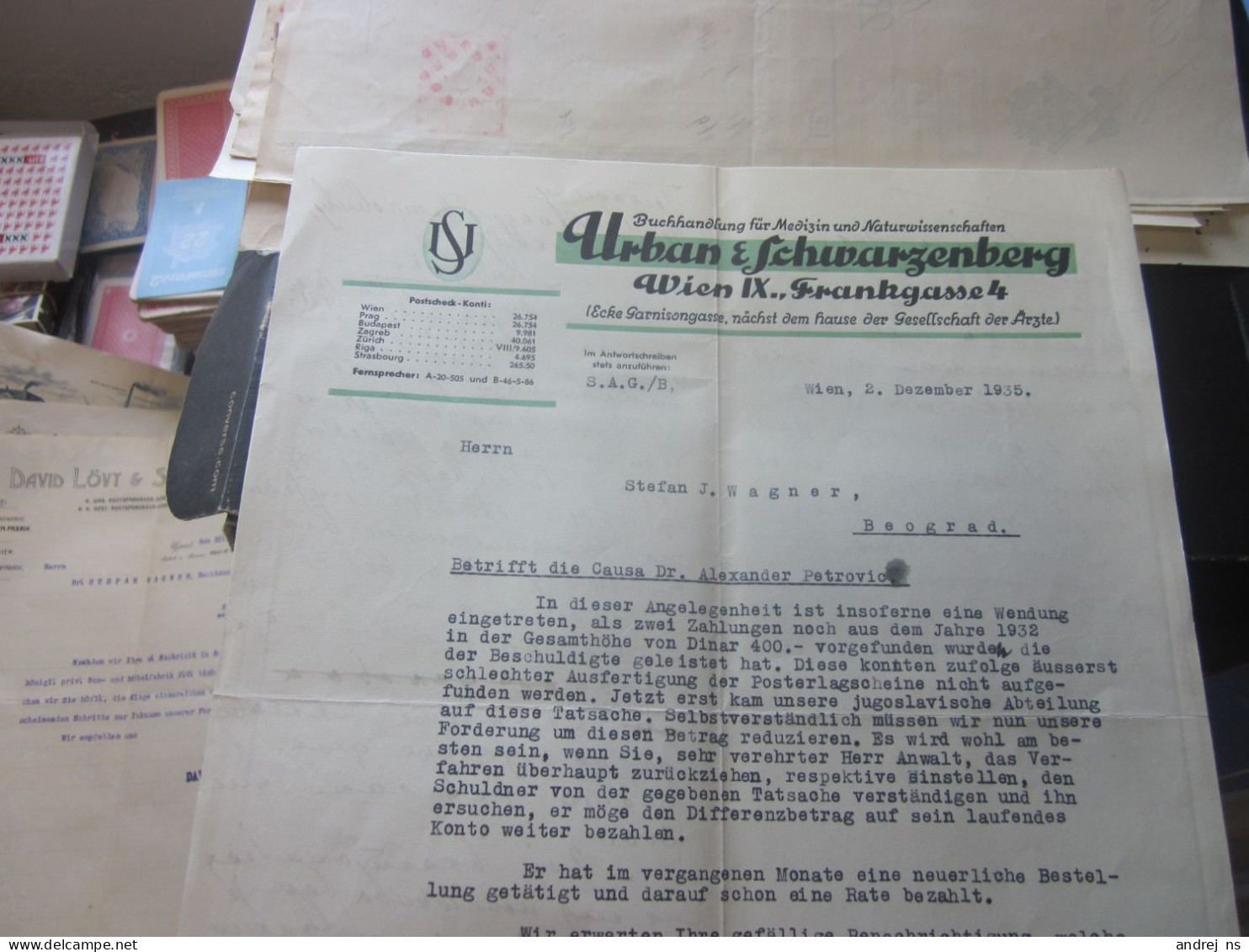 Wien Buchandlung Fur Medizin Und Naturwissenschaften Urban Schwarzenberg Wien 1935 - Australie