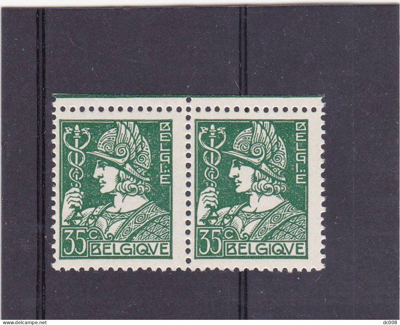 1931-COB 340-V2 35c E Van BELGIE Verlengd-E De BELGIE Allongé- In Paar-en Pair MNH - 1931-1960