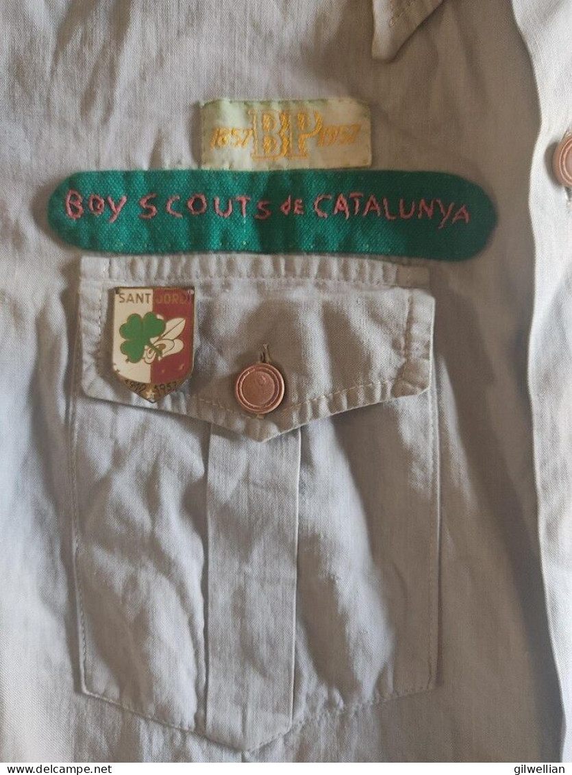 Boy Scout Of Catalonia (Spain) 1957 World Jamboree Uniform + Badges / Patches - España