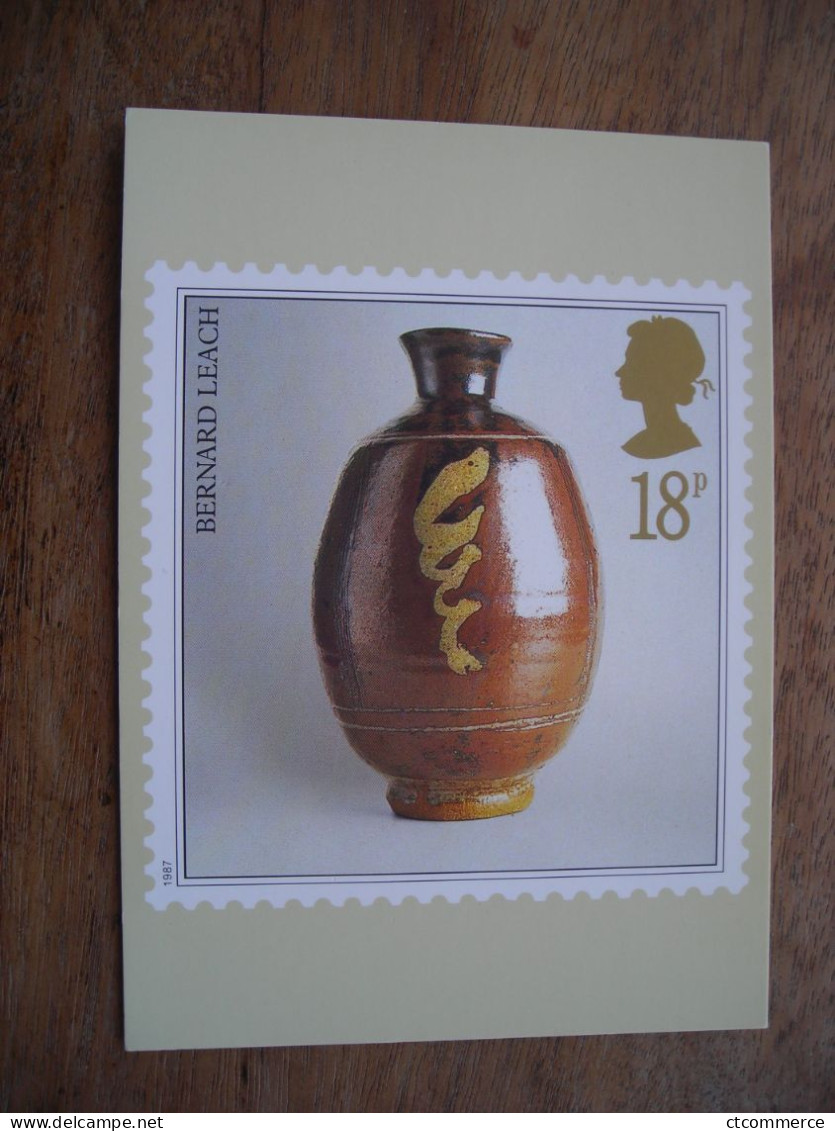 3 Cartes Postales 1987 Studio Pottery Lucie Rie Art Céramique, Elizabeth Fritsch, Bernard Leach - Briefmarken (Abbildungen)