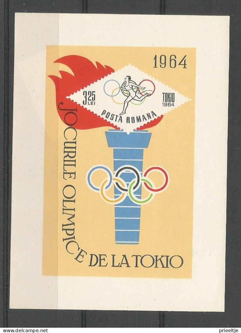 Romania 1964 Ol. Games Tokyo S/S Y.T. BF 58  ** - Blokken & Velletjes