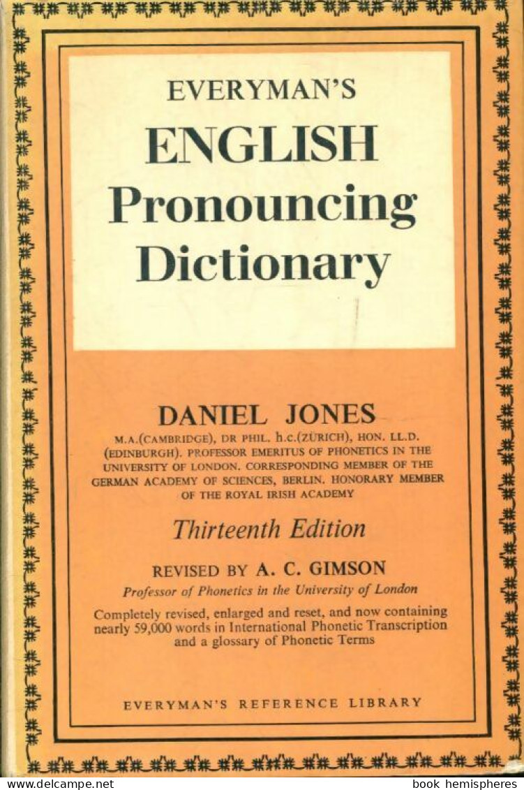 English Pronouncing Dictionary (1967) De Daniel Jones - Wörterbücher