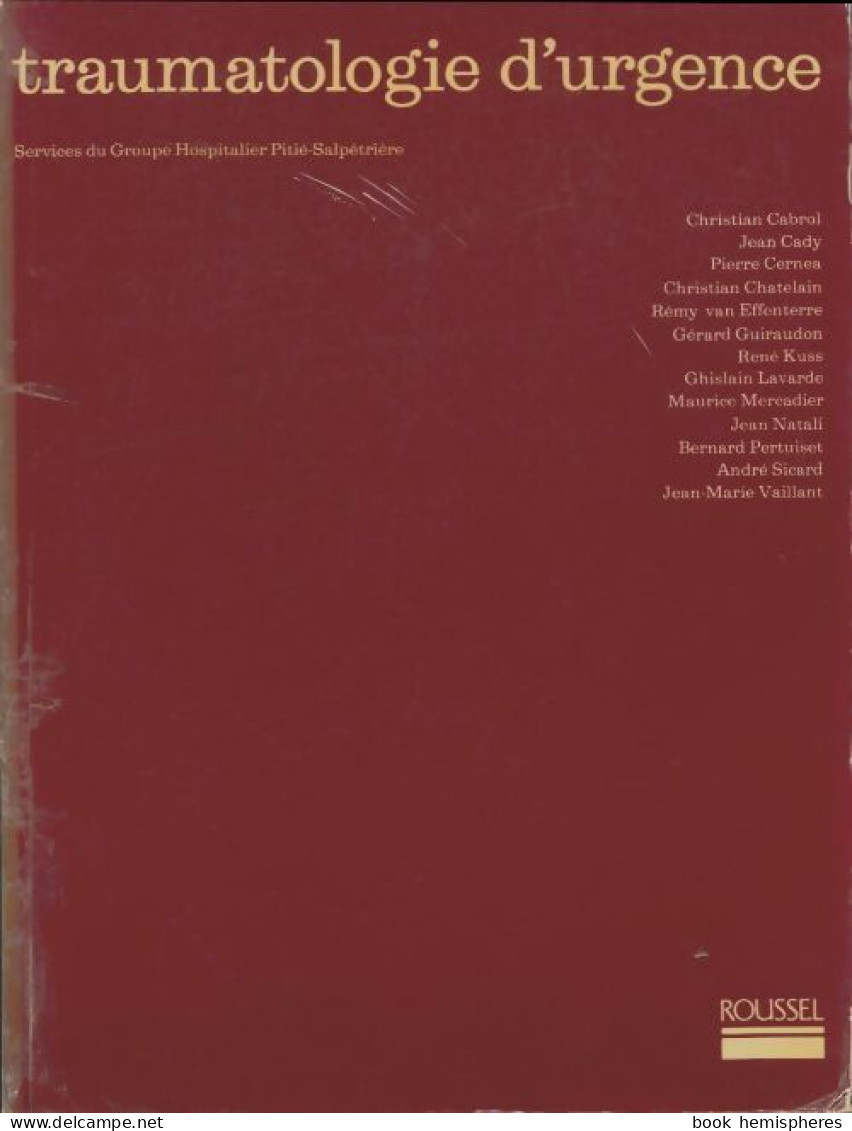 Traumatologie D'urgence (1980) De Collectif - Sciences