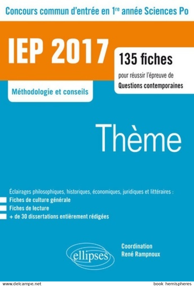 La Sécurité La Mémoire Concours Commun D'Entrée En 1re Année Sciences Po IEP 2017 Méthodologie Et Conseils 150  - Politik