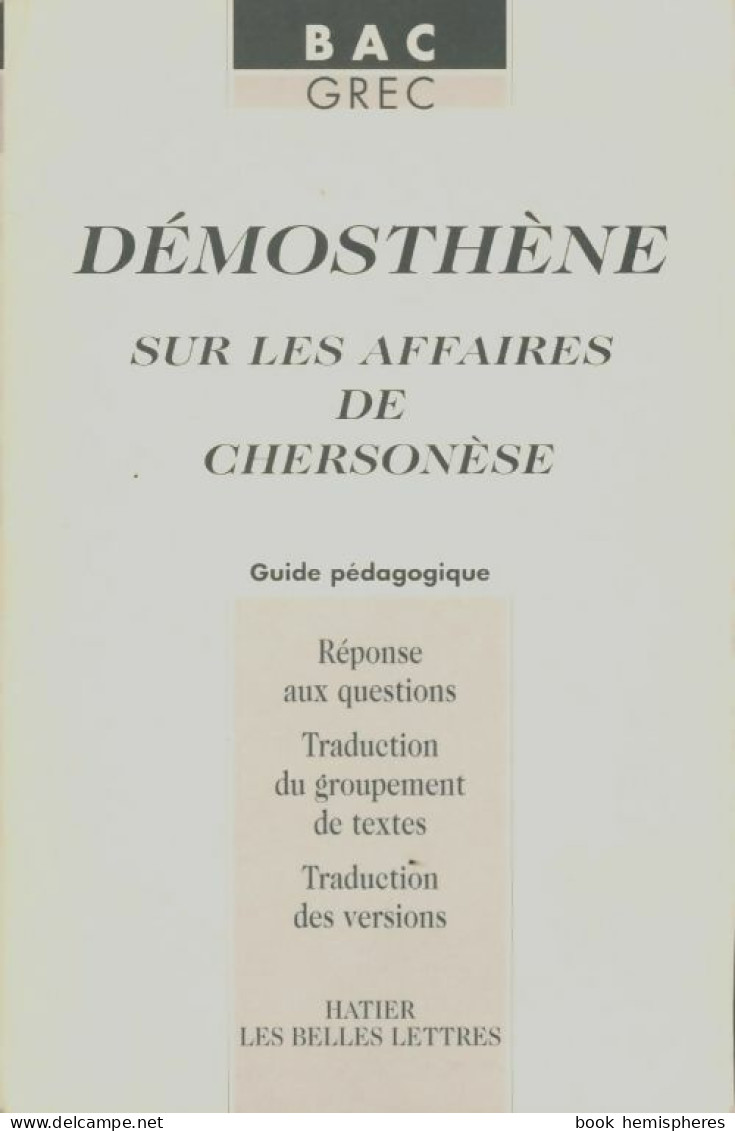 Sur Les Affaires De Chersonèse (1998) De René Bouchet - 12-18 Jahre