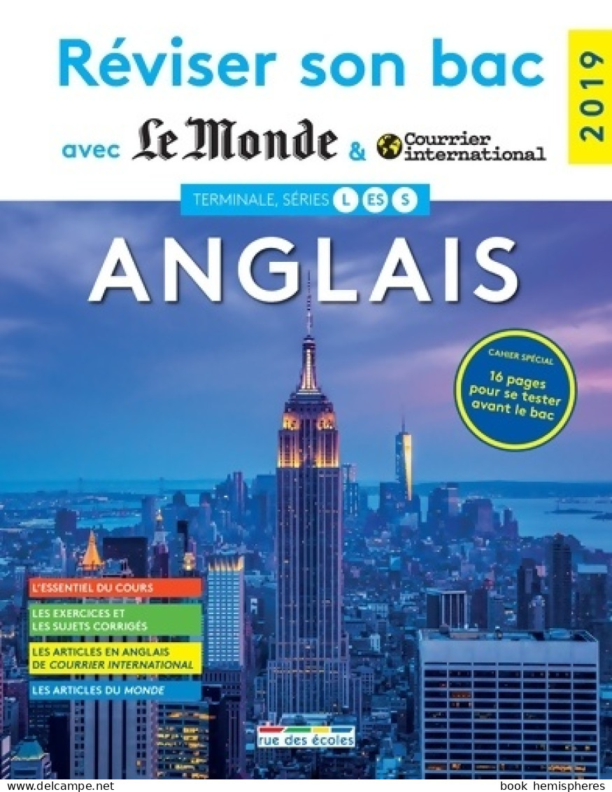 Réviser Son Bac Avec Le Monde - Anglais Terminales L, ES, S 2019 (2019) De Collectif - 12-18 Anni