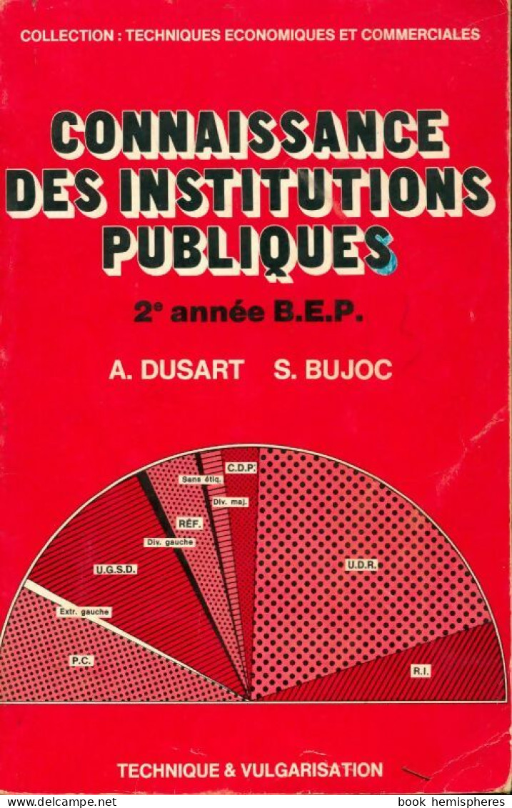 Connaissance Des Institutions Publiques BEP 2 (1973) De A. Dusart - 12-18 Years Old