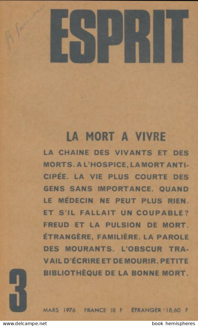 Esprit N°455 (1976) De Collectif - Non Classificati