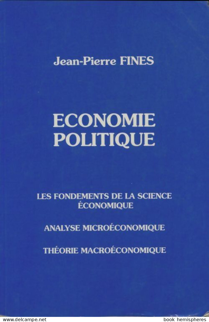 Economie Politique (1992) De Jean-Pierre Fines - Handel