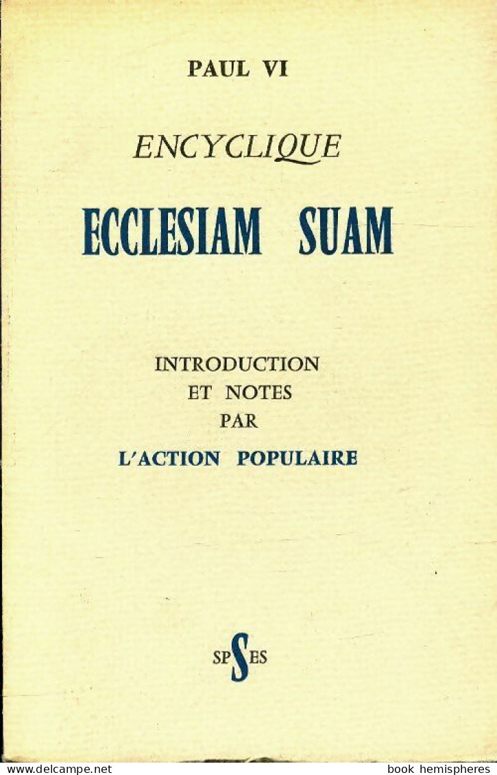 Encyclique Ecclesiam Suam (1964) De Paul VI - Religión