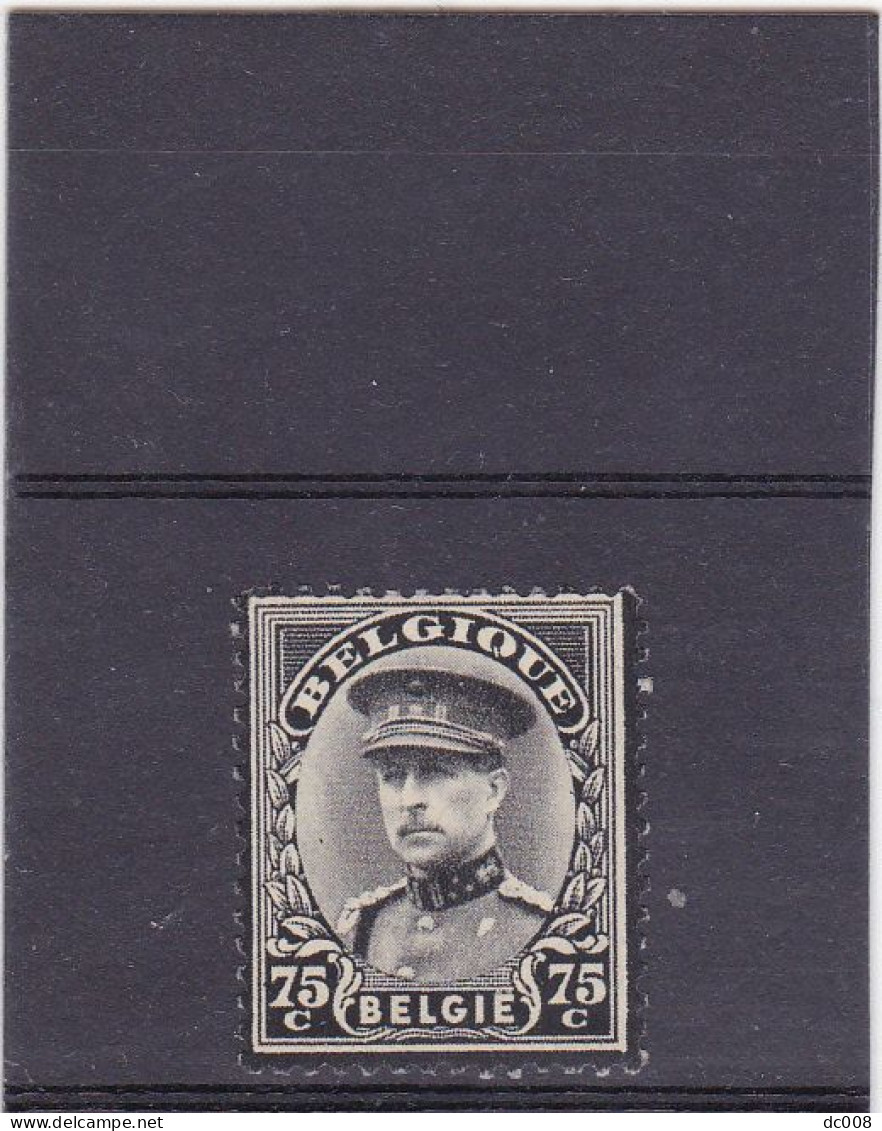 1934-COB 384-V1 75c Witte Vlek Op Borst-Décoration Blanche- MNH - 1931-1960