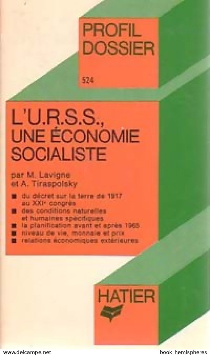 L'URSS, Une économie Socialiste (1979) De Anita Lavigne - Política