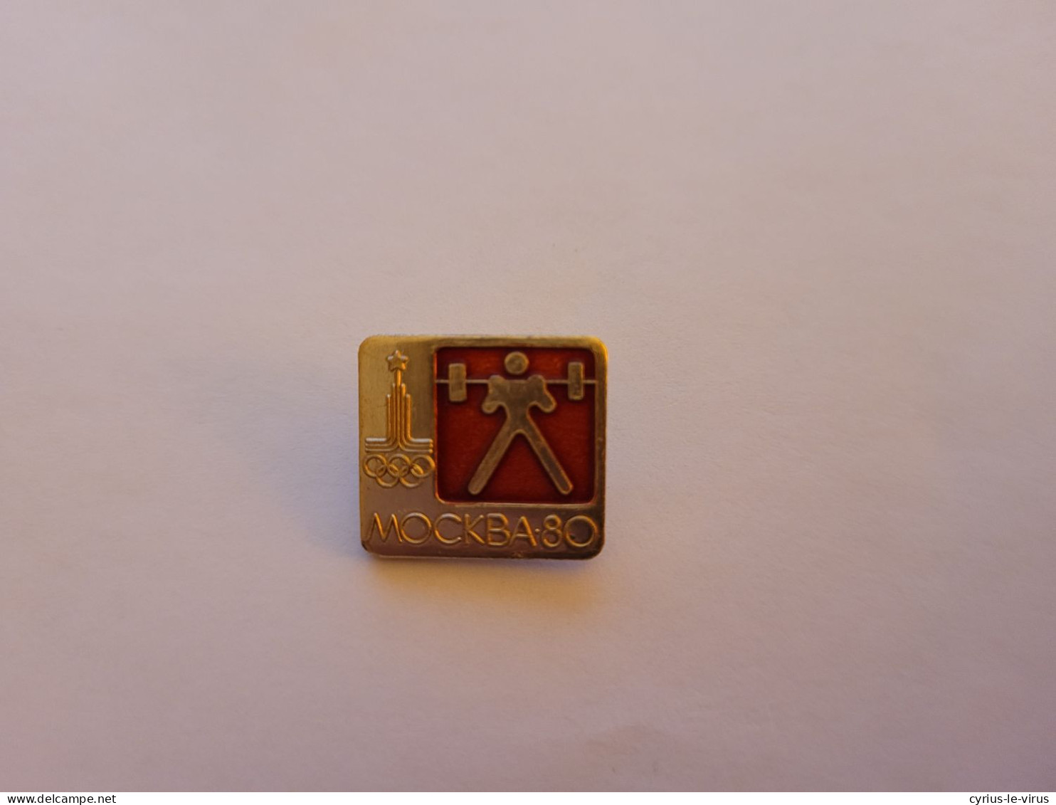 Pin's Jeux Olympiques De Moscou 1980  ** Haltérophilie  ** - Weightlifting