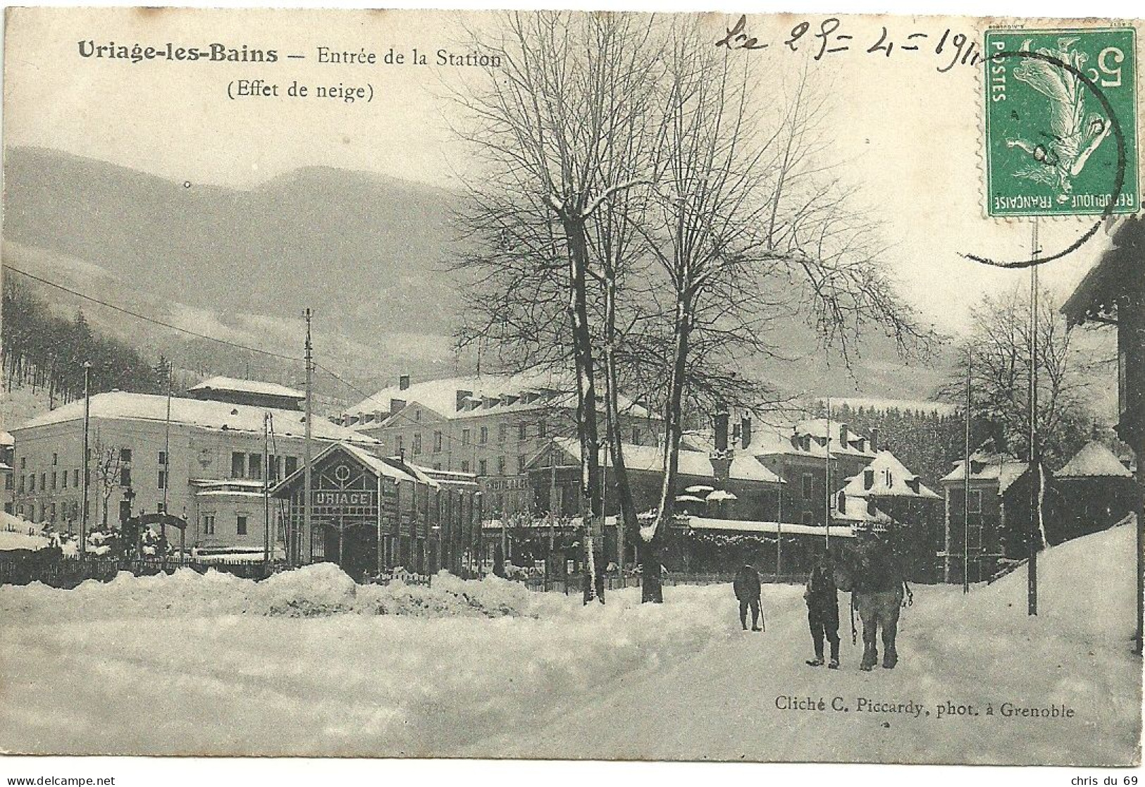 Uriage Les Bains Entree De La Station Effet De Neige - Uriage