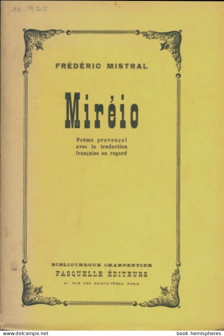 Mireio (1960) De Frédéric Mistral - Andere & Zonder Classificatie