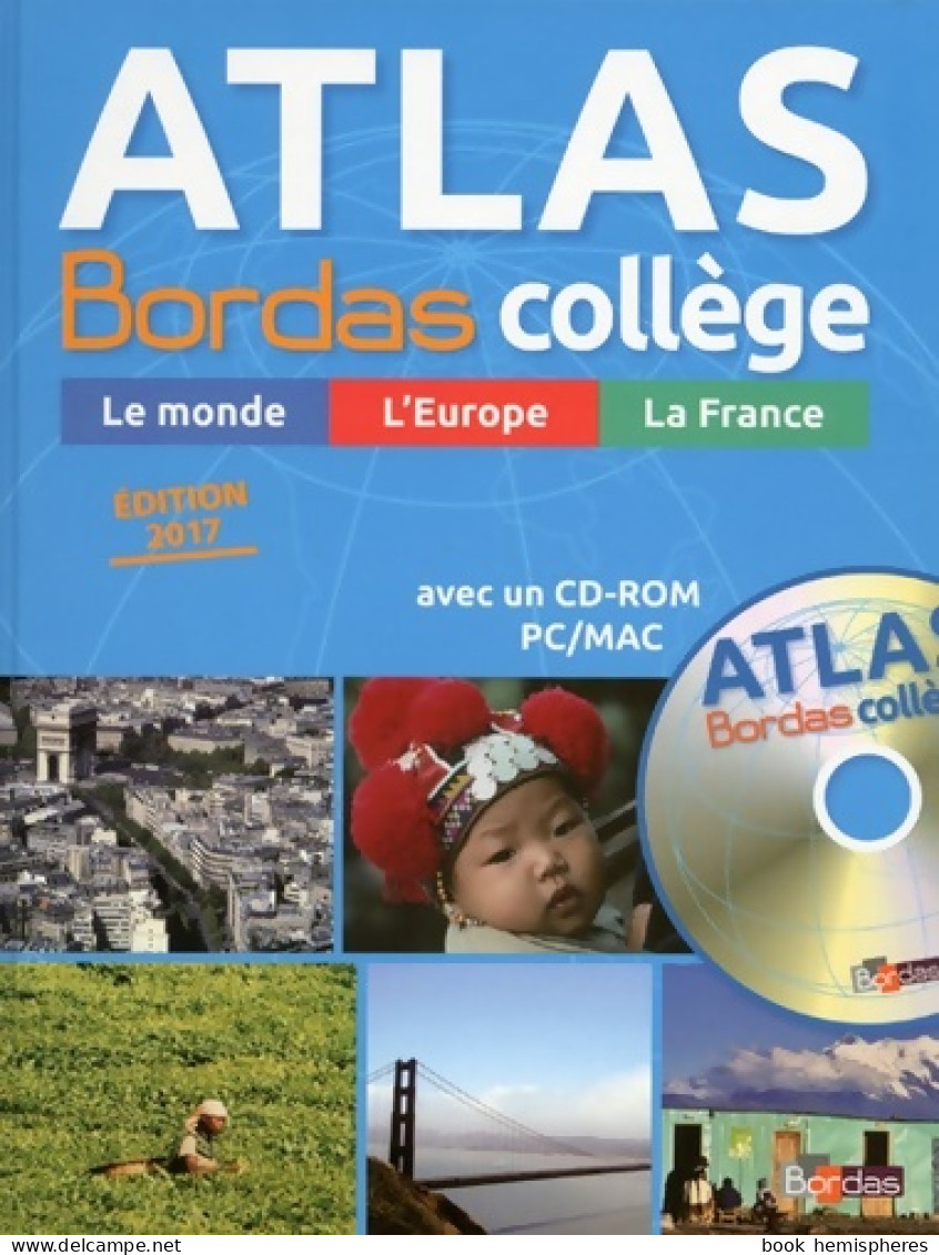 Atlas Bordas Collège (2016) De Michel Mouton-Barrère - Karten/Atlanten