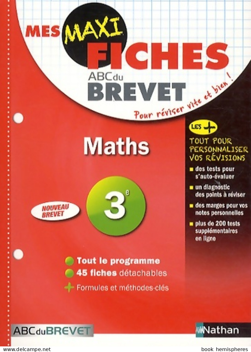 Mes MAXI Fiches Mathématiques 3ème (2014) De Cédric GOUYGOU - 12-18 Anni