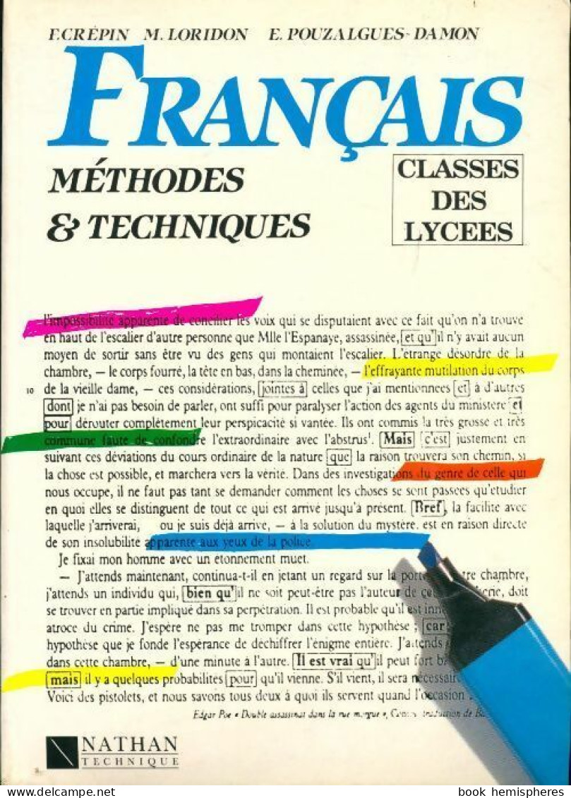 Français Méthodes & Techniques (1990) De Florence Crépin - Zonder Classificatie