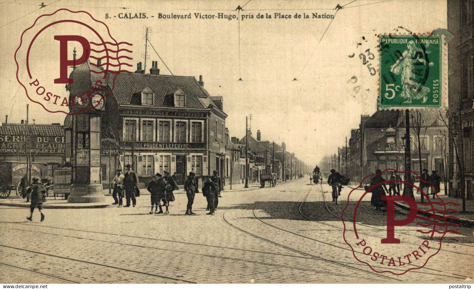 FRANCIA. FRANCE. Calais. BOULEVARD VICTOR HUGO PRIS DE LA PLACE DE LA NATION. - Calais