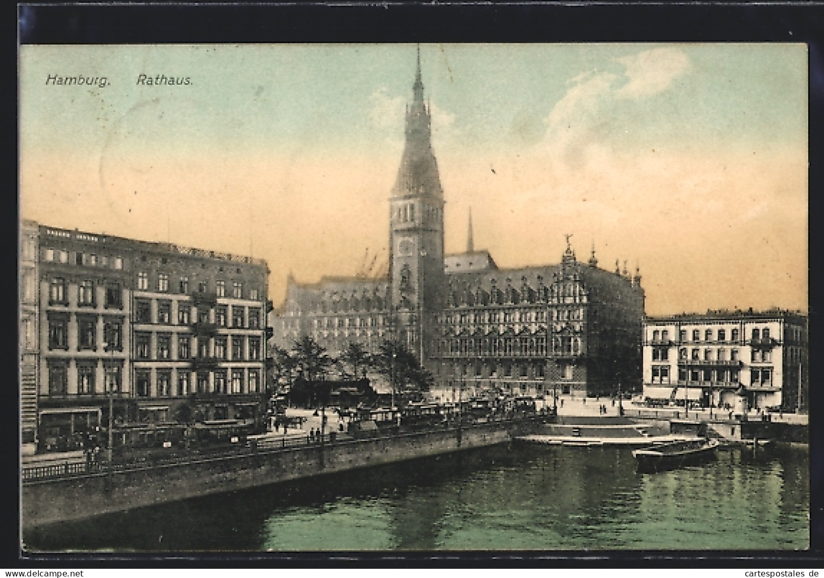 AK Hamburg, Rathaus Und Ufer  - Mitte