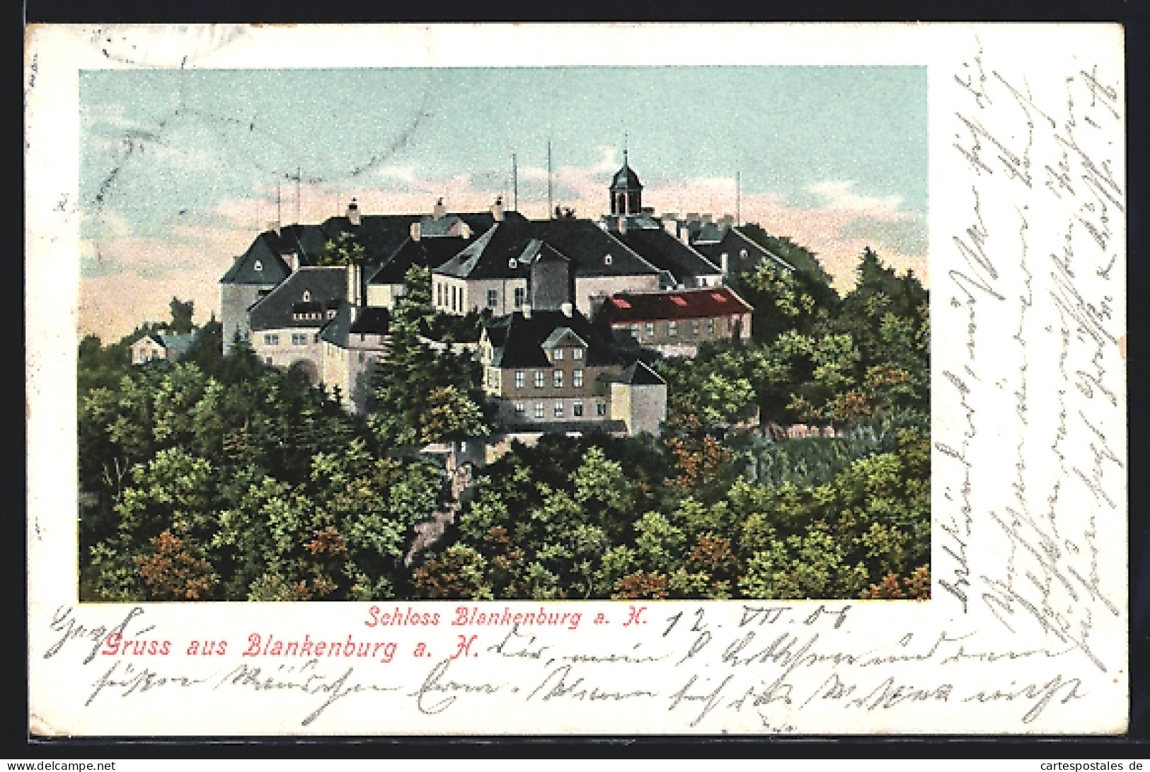 AK Blankenburg A. H., Schloss Im Herbst  - Blankenburg
