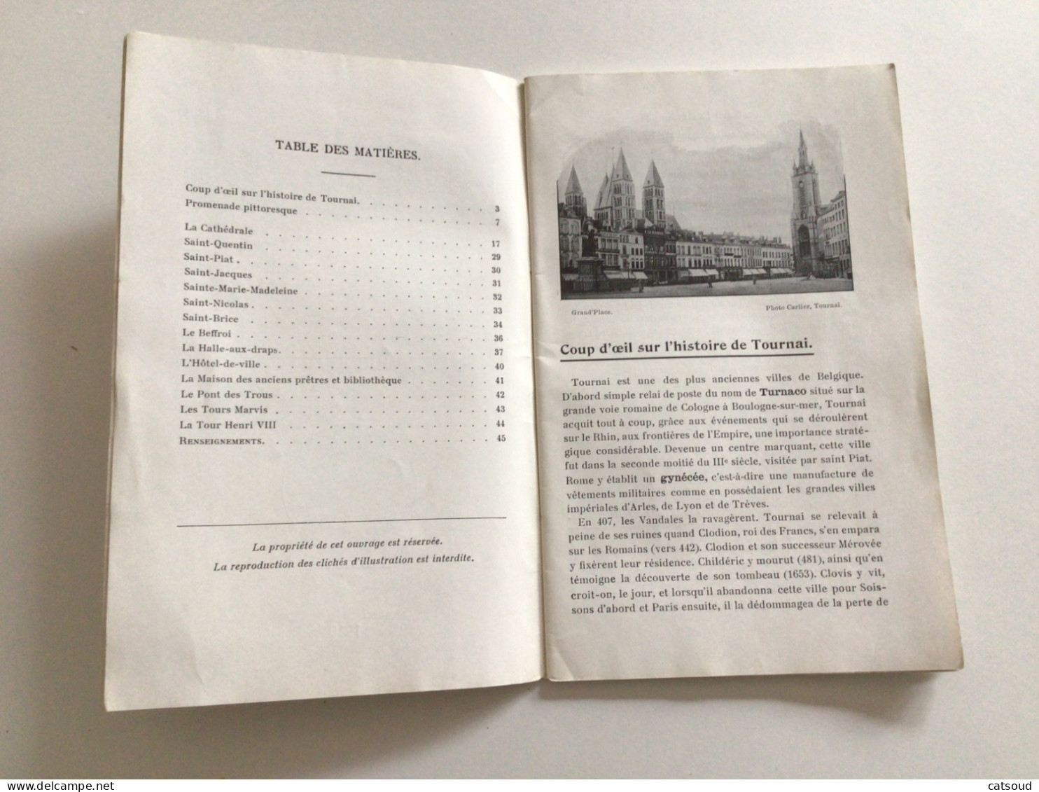Ancien Livret (1910) Tournai Ville D’Art Imprimé Par Les Établissements Casterman S.A. , Imprimeurs De La Ville - Toerisme