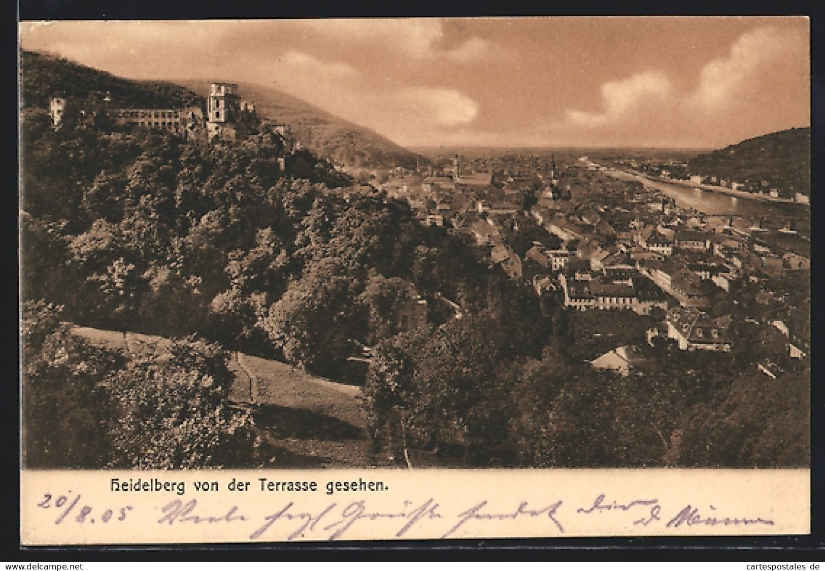 AK Heidelberg / Neckar, Ortsansicht Von Der Terrasse  - Heidelberg