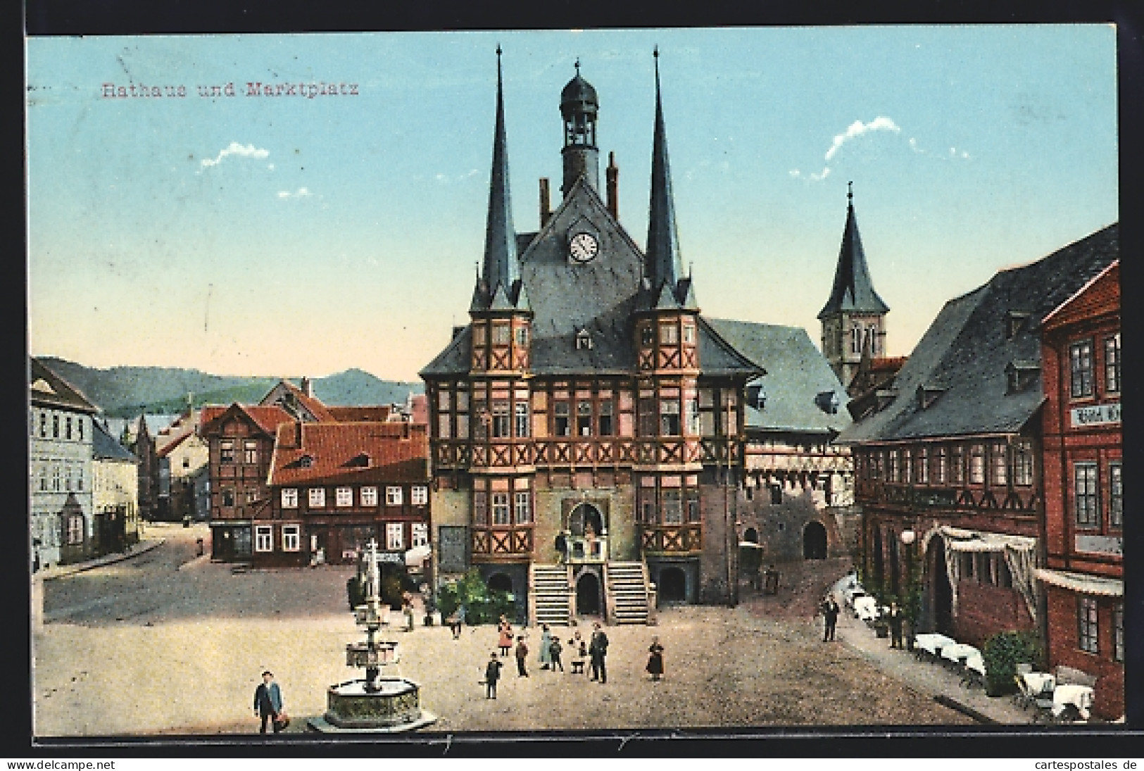 AK Wernigerode Am Harz, Rathaus Und Marktplatz  - Wernigerode