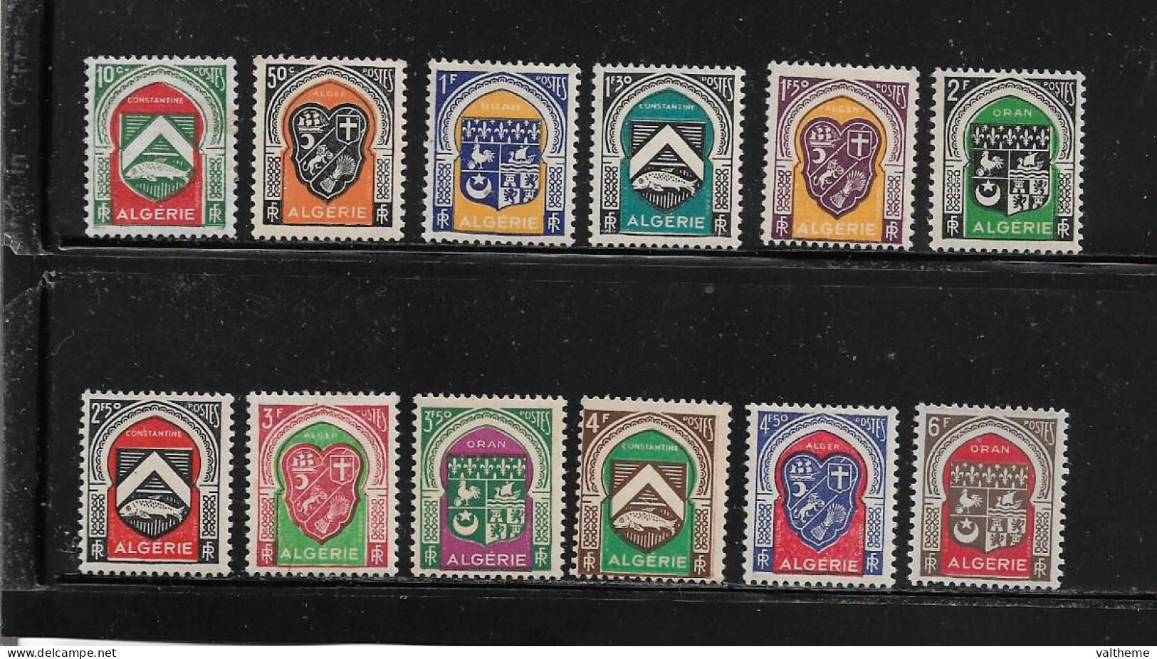 ALGERIE  ( DIV - 505 )   1947   N° YVERT ET TELLIER    N°  254/265    N* - Unused Stamps