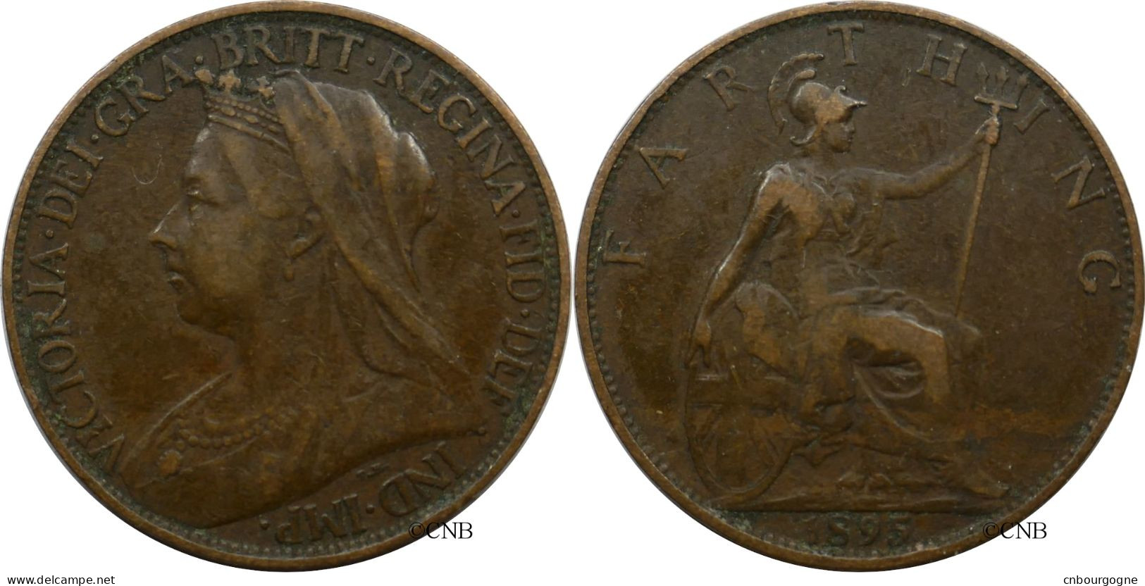 Royaume-Uni - Victoria - Farthing 1895 - TTB/XF40 - Mon6176 - Sonstige & Ohne Zuordnung