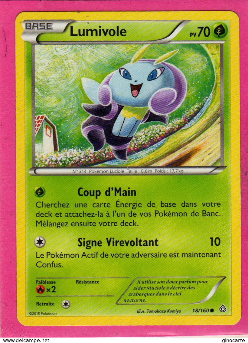 Carte Pokemon Francaise 2015 Xy Promo Choc 18/160 Lumivole 70pv Bon Etat - XY