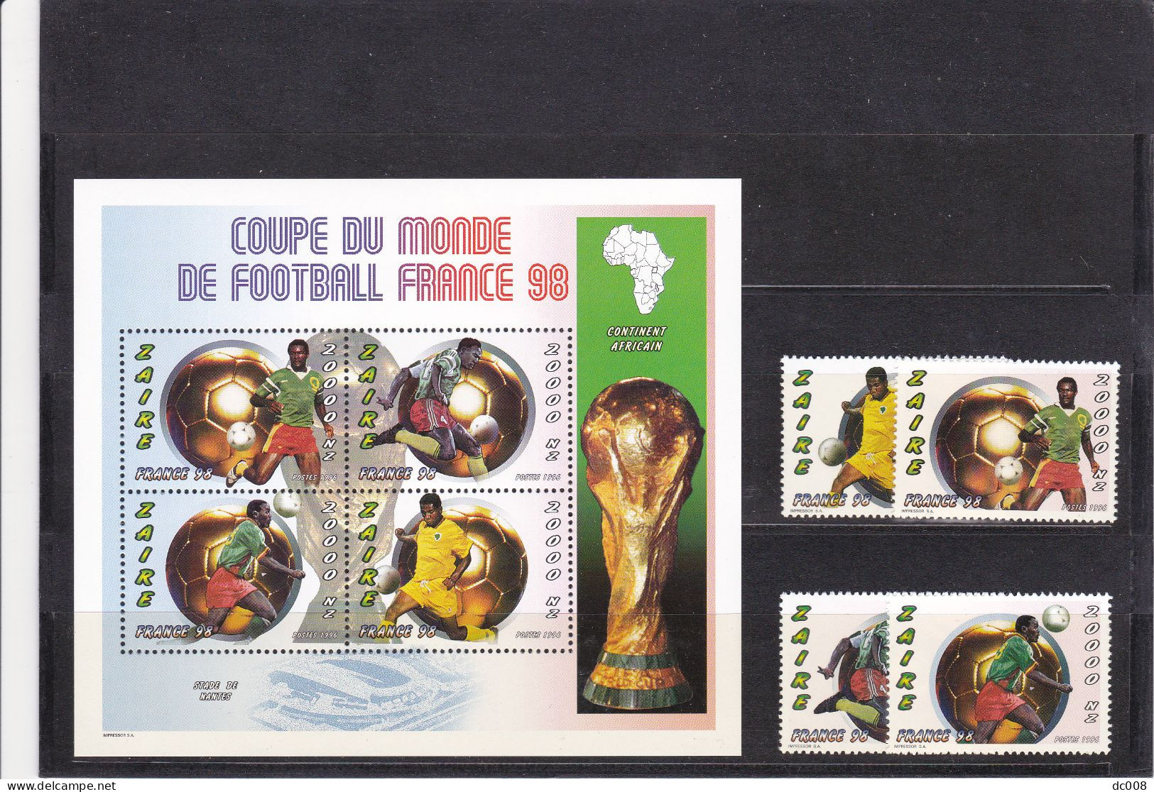 Voetbal Frankrijk 1998-Football France 1998 Serie+bl 20000NZ-1566/69+bl88 - Unused Stamps