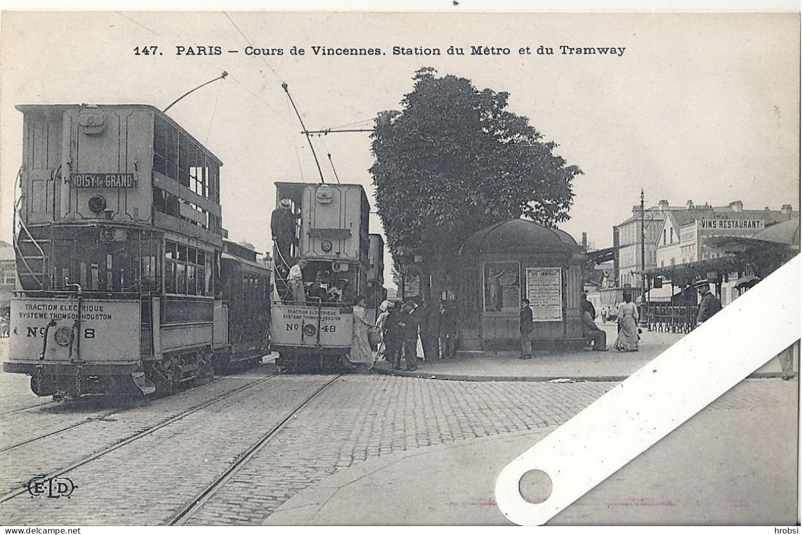 75 Paris, 12e Arrondissement, Cours De Vincennes, Station Du Métro Et Du Tram (gros Plan) D.12.103 - District 12