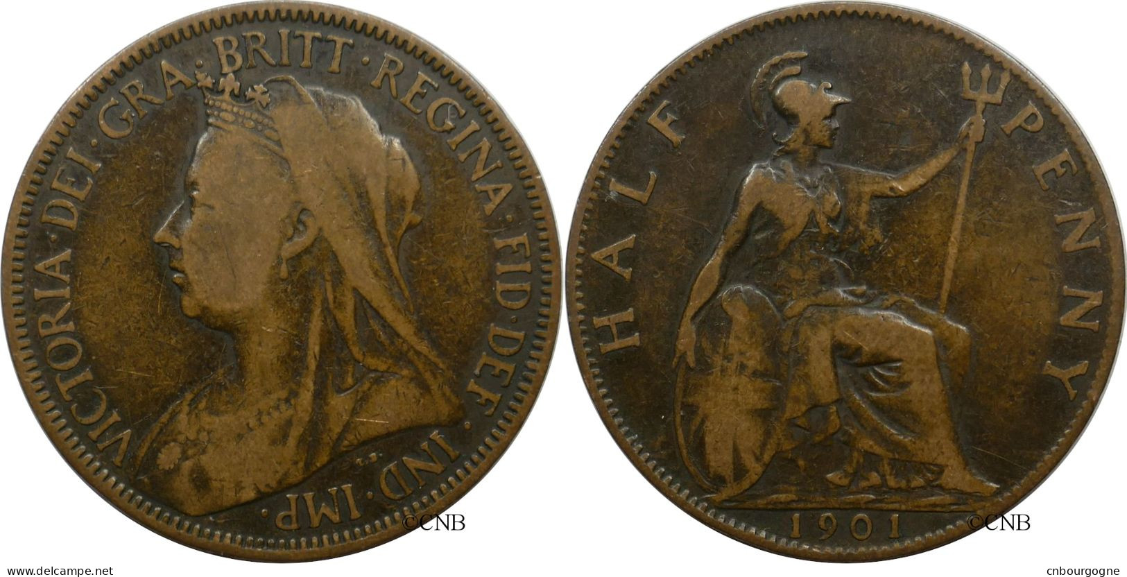 Royaume-Uni - Victoria - Half Penny 1901 - TB/VF30 - Mon6180 - Otros & Sin Clasificación