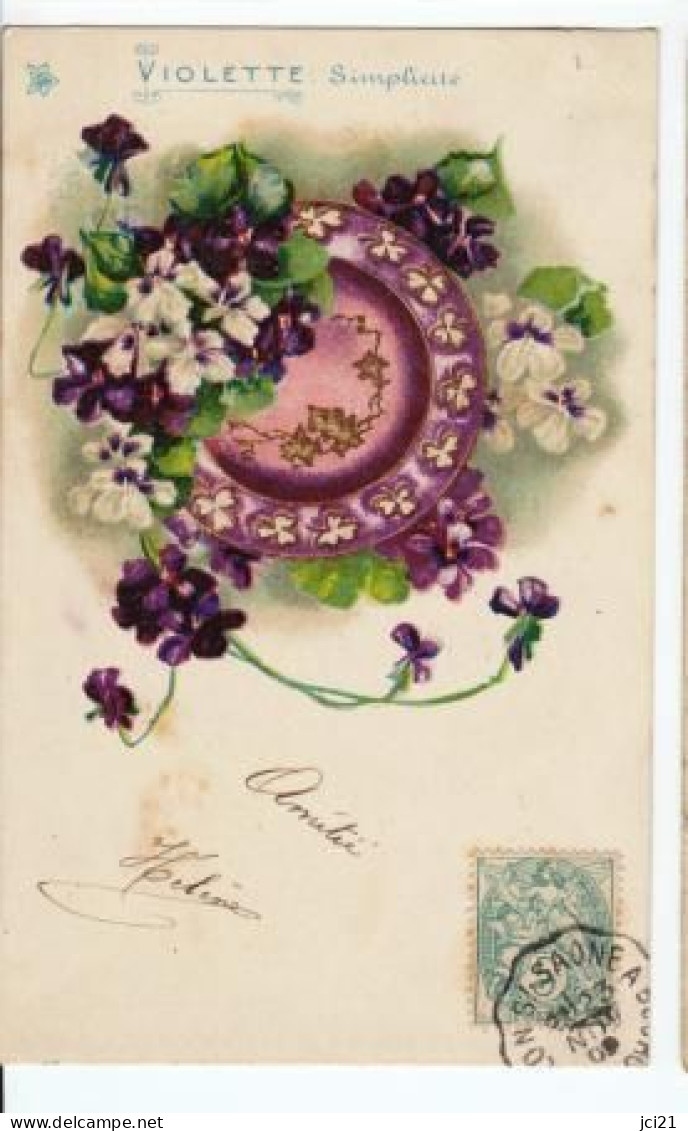 CPA Fleur VIOLETTE Simplicité - Convoyeur CHALONS/SAONE à BOURG (2121)_CP536 - Altri & Non Classificati