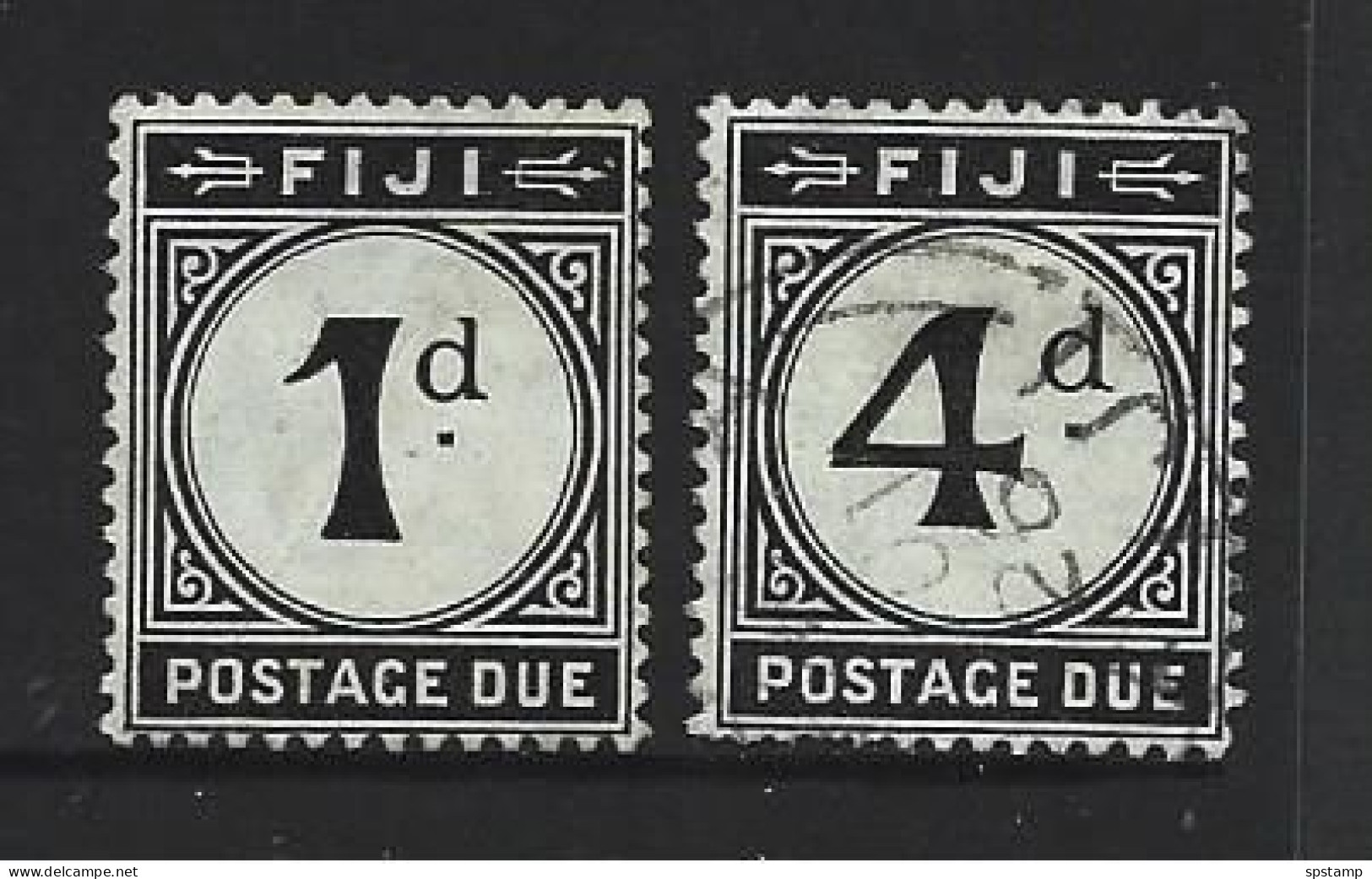 Fiji 1918 Postage Dues 1d FM & 4d FU - Fidji (...-1970)