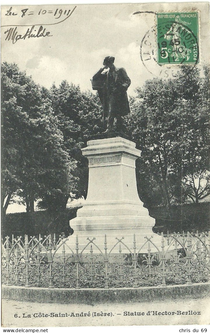 La Cote Saint Andre Statue Hector Berlioz - La Côte-Saint-André