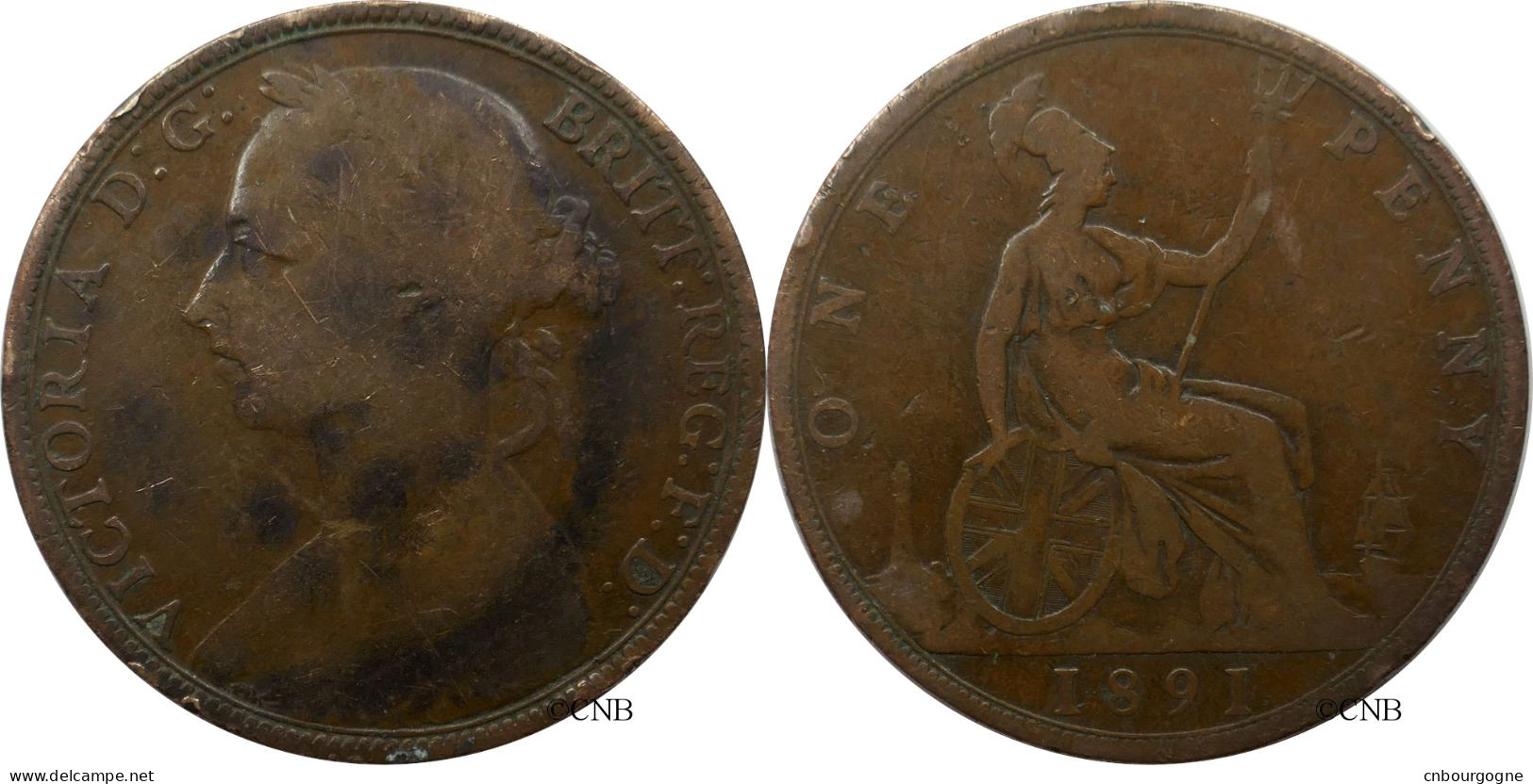 Royaume-Uni - Victoria - One Penny 1891 - TB/VF20 - Mon5002 - D. 1 Penny